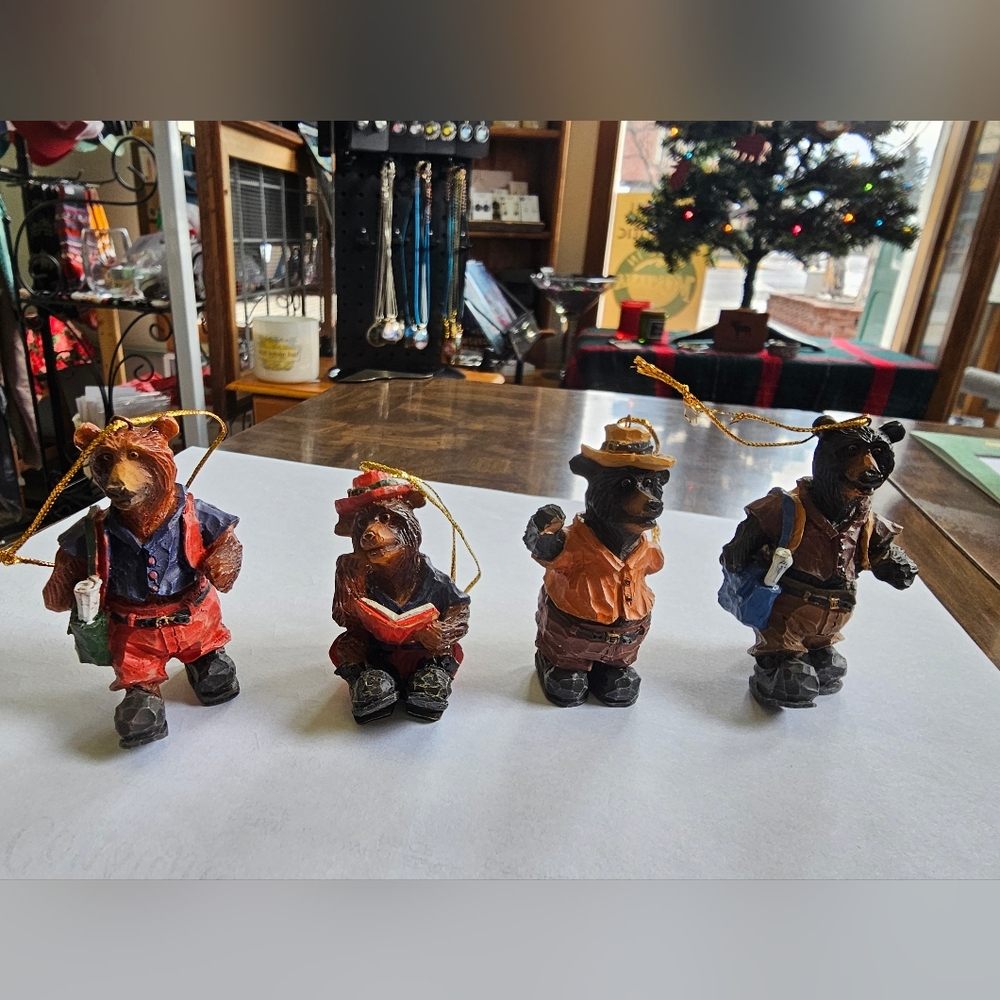 Four Bear Ornaments